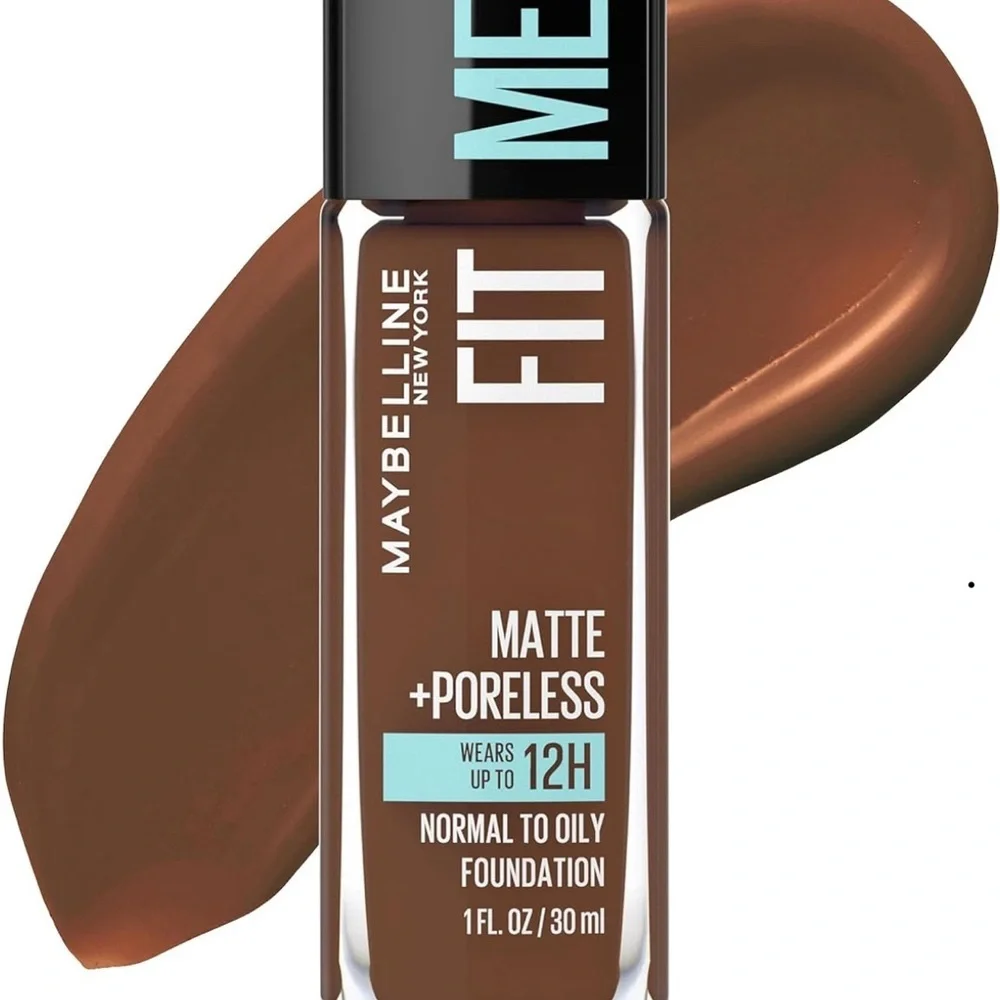 Maybelline Fit Me Matte +‎ Poreless Liquid Oil-Free Foundation Makeup,